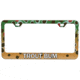 Wingo Outdoors License Plate Frame, Brown Trout/Trout Bum, W-LIC-123-TB