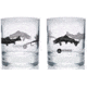 Wingo Outdoors Lowball Glasses, 2-Pack, 10oz, Fly Classics, W-DRW-149-2LB