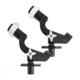 Wise 2 Rod Holder w/ 2 Flush Mounts, Black, Small, 6040