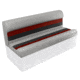 Wise Deluxe Pontoon 55in Pontoon Bench Seat, Grey/Red/Charcoal, Large, 8WD106-1012