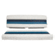 Wise Deluxe Pontoon 55in Pontoon Bench Seat, White/Navy/Blue, Large, 8WD106-1008