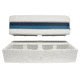 Wise Deluxe Pontoon 55in Pontoon Bench Seat, White/Navy/Blue, Large, 8WD106-1008