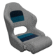 Wise Deluxe Pontoon Bucket Seat w/ Bolster, Grey/Navy/Blue, Large, 8WD3315-1011