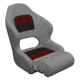 Wise Deluxe Pontoon Bucket Seat w/ Bolster, Grey/Red/Charcoal, Large, 8WD3315-1012