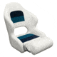 Wise Deluxe Pontoon Bucket Seat w/ Bolster, White/Navy/Blue, Large, 8WD3315-1008