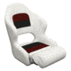 Wise Deluxe Pontoon Bucket Seat w/ Bolster, White/Red/Charcoal, Large, 8WD3315-1009