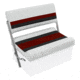 Wise Deluxe Pontoon Flip-Flop Seat, White/Red/Charcoal, Large, 8WD125FF-1009