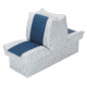 Wise Deluxe Small Craft Lounge Seat w/ 8'' Base, Grey/Navy, 8WD521P-1-660