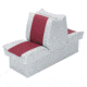 Wise Deluxe Small Craft Lounge Seat w/ 8'' Base, Grey/Red, 8WD521P-1-661