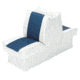 Wise Deluxe Small Craft Lounge Seat w/ 8'' Base, White/Navy, 8WD521P-1-924