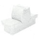 Wise Deluxe Small Craft Lounge Seat w/ 8'' Base, Wise White, 8WD521P-1-710