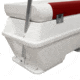 Wise DLX Pontoon 70 Qt Swingback Cooler, Brite White/Crimson Red, Large, DLX156-1906
