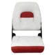 Wise DLX Pontoon Fold Down Seat, Brite White/Crimson Red, Medium, DLX1461-1906