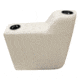 Wise Premier Pontoon 7in Left Radius Arm Rest, Stone, Medium, 3009-804
