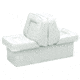 Wise Bucket Style Lounge Seat w/ 10'' Base, Wise White, Large, 8WD505P-1-710