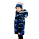 Woodpecker Chickadee Long Coat - Kids, Blue/Blue Trim, 4-5, 688130589086
