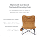 Woods Mammoth Folding Padded Camping Chair, Dijon, CTI0765848