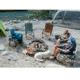 Woods Siesta Folding Reclining Padded Camping Chair, Dijon, CTI0765868