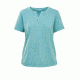 Woolrich First Forks Womens Split Neck Shirt, Aqua Sky, M, 7702-AQUASKY-M