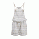 Woolrich Jacquard Overalls Women's Pants, Silver Gray, 5208