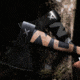 WOOX VOLANTE Axe, Carbon Steel Blade, Black Hickory, Black/White, BU.AXE002.02