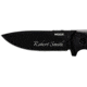 WOOX Rock 62 Fixed Blade Knife, 4.25 in, Drop Point, Mil-Spec Black, Sleipner Steel Blade, Plain American Walnut Handle, Phantom Black, BU.KNF001.09
