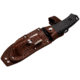 WOOX Rock 62 Fixed Blade Knife, 4.25 in, Drop Point, Mil-Spec Black, Sleipner Steel Blade, Plain American Walnut Handle, Phantom Black, BU.KNF001.09