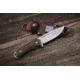 WOOX Rock 62 Fixed Blade Knife, 4.25 in, Drop Point, Stonewashed, Sleipner Steel Blade, Plain German Micarta Handle, BU.KNF001.07