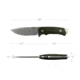 WOOX Rock 62 Fixed Blade Knife, 4.25 in, Drop Point, Stonewashed, Sleipner Steel Blade, Plain German Micarta Handle, BU.KNF001.07