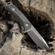 WOOX Rock 62 Fixed Blade Knife, 4.25 in, Drop Point, Stonewashed, Sleipner Steel Blade, Plain German Micarta Handle, BU.KNF001.07