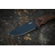 WOOX Rock 62 Fixed Blade Knife, 4.25 in, Drop Point, Mil-Spec Grey, Sleipner Steel Blade, Engraved American Walnut Handle, BU.KNF001.02