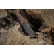 WOOX Rock 62 Fixed Blade Knife, 4.25 in, Drop Point, Mil-Spec Black, Sleipner Steel Blade, Plain American Walnut Handle, BU.KNF001.01