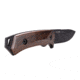 WOOX Rock 62 Fixed Blade Knife, 4.25 in, Drop Point, Mil-Spec Black, Sleipner Steel Blade, Plain American Walnut Handle, BU.KNF001.01