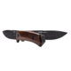 WOOX Rock 62 Fixed Blade Knife, 4.25 in, Drop Point, Mil-Spec Black, Sleipner Steel Blade, Plain American Walnut Handle, BU.KNF001.01