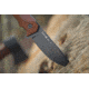WOOX Rock 62 Fixed Blade Knife, 4.25 in, Drop Point, Mil-Spec Black, Sleipner Steel Blade, Plain American Walnut Handle, BU.KNF001.01
