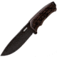 WOOX Rock 62 X-GRIP Fixed Blade Knife, 4.25in, Mil-Spec Black, Drop Point, Brown, BU.KNF001.18