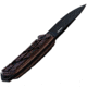 WOOX Rock 62 X-GRIP Fixed Blade Knife, 4.25in, Mil-Spec Black, Drop Point, Brown, BU.KNF001.18