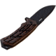 WOOX Rock 62 X-GRIP Fixed Blade Knife, 4.25in, Mil-Spec Black, Drop Point, Brown, BU.KNF001.18