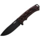 WOOX Rock 62 X-GRIP Fixed Blade Knife, 4.25in, Mil-Spec Black, Drop Point, Brown, BU.KNF001.18
