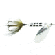Wordens Rooster Tail In-Line Spinner, 1 3/4in, 1/24 oz Treble Hook, White Coachdog, 204-WHCD