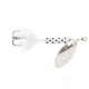 Wordens Rooster Tail In-Line Spinner, 1 3/4in, 1/24 oz Treble Hook, White Dalmation, 204-WHDA