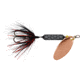 Wordens Rooster Tail In-Line Spinner, 2 1/2in, 1/6 oz Treble Hook, Copper Tinsel Black, 210-CTBL