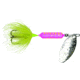 Wordens Rooster Tail In-Line Spinner, 2 1/2in, 1/6 oz Treble Hook, Glitter Pink Chartreuse Tiger, 210-GPCT