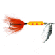 Wordens Rooster Tail In-Line Spinner, 2 1/2in, 1/6 oz Treble Hook, Orange Clown, 210-ORCL