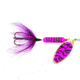 Wordens Rooster Tail In-Line Spinner, 2 1/2in, 1/6 oz Treble Hook, Pink Black Tiger, 210-PKBT