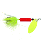 Wordens Rooster Tail In-Line Spinner, 2 1/2in, 1/6 oz Treble Hook, Red Chartreuse, 210-RCHR