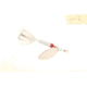 Wordens Rooster Tail In-Line Spinner, 2 1/2in, 1/6 oz Treble Hook, White Red, 210-WHR