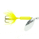Wordens Rooster Tail In-Line Spinner, 2 1/2in, 1/6 oz, Treble Hook, Yellow, 210-YL