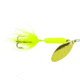 Wordens Rooster Tail In-Line Spinner, 2 1/4in, 1/8 oz Treble Hook, Glitter Chartreuse, 208-GCHR