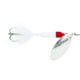 Worden's Rooster Tail In-Line Spinner, 2 1/4in, 1/8 oz Treble Hook, White Red, 208-WHR